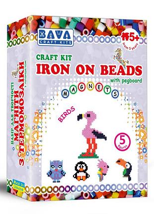 Набор д/творчества "магниты из термомозаики без планшета "птицы" tm-015