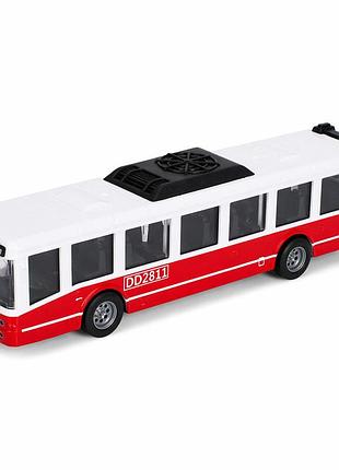 Игрушечный инерционный автобус 6334(red) резиновые колеса, 16 см