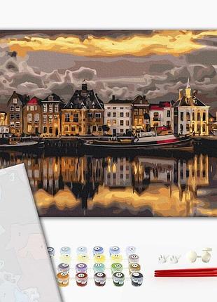 Brushme premium картина по номерам вечер в стокгольме, 40×50 см, 40x50 см