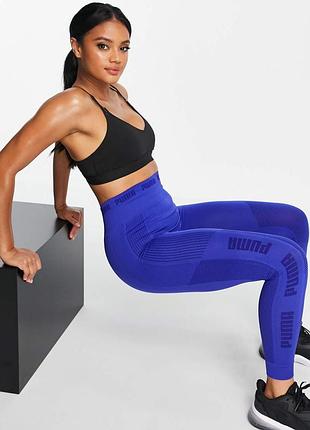 Безшовні легінси puma evoknit кольору клематиса