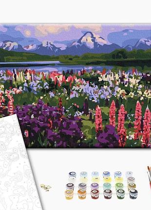 Brushme classic картина по номерам долина полевых цветов, 30×40 см