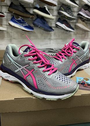 Жіночі кросівки asics gel-kayano 23 для бігу тренувань залу повсякденні спортивні сітка сірі бігові бу 41.5-42 р оригінал легкі з амортизацією