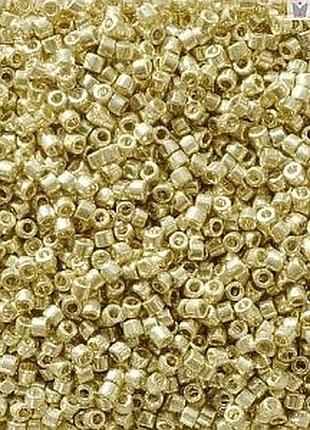 Db-2502 бисер miyuki duracoat delica beads 11/0 (металлизированный латунный)