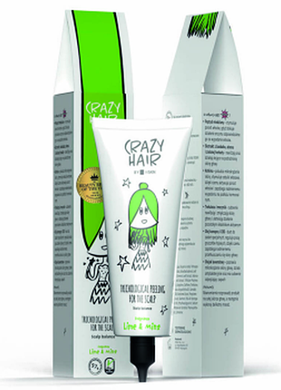 Пилинг для кожи головы трихологический hiskin crazy hair с ароматом лайма и мяты, 100мл, 100 мл
