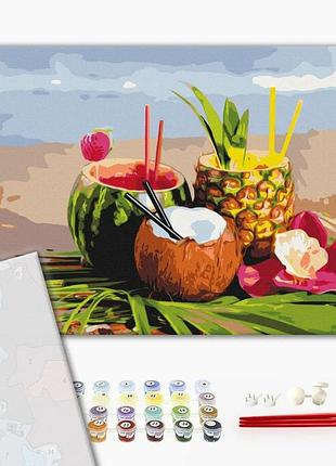 Brushme premium картина по номерам летние коктейли, 40×50 см, 40x50 см
