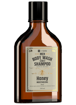 Гель-шампунь 3 в 1 для миття тіла, волосся та бороди hiskin gentelmans honey whisky, 330мл, 330 мл