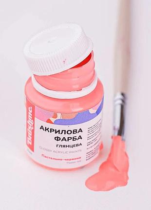 Brushme акрилова фарба для декору пастельно-червона, 20 мл, пастельно-червоний