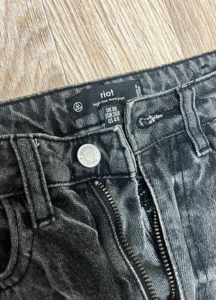 Джинси жіночі missguided riot high rise mom сірі розмір s