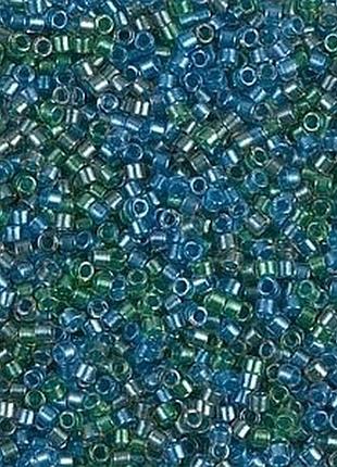 Db-985 бисер miyuki delica beads 11/0 (блестящий сине-зеленый микс)