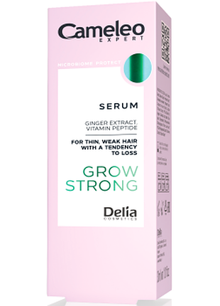 Сыворотка для кожи головы укрепляющая delia cameleo expert grow strong с экстрактом имбиря, 30мл, 30 мл