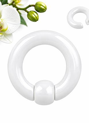 Сегментне кільце для пірсингу з кулькою 16х6х10 мм акрил mr.piercing