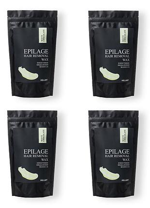 Hillary сет гранул для епіляції epilage white chocolate, 100 г (4 уп,), 4 уп.