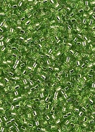 Db-1206 бисер miyuki delica beads 11/0 (блестящий средне-салатовый)