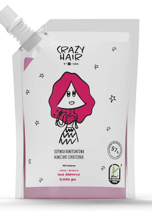 Кондиционер для сухих и тусклых волос увлажняющий hiskin crazy hair с ароматом жевательная резинка, 100мл (дой-пак), 100 мл