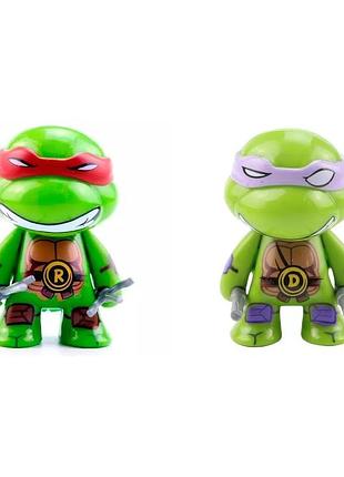 Уцінка - набір фігурок 2в1 черепашки ніндзя з аксесуарами, 7 см - tmnt