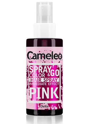 Відтінковий спрей для волосся delia cameleo spray&go рожевий, 150мл, 150 мл