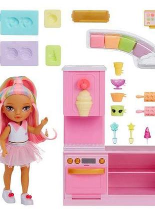 Игровой набор с куклой rainbow high серии "littles" – кондитерская кенди (с аксессуарами)