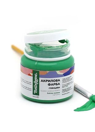 Brushme акриловая краска для декора светло-зеленая, 50 мл, светло-зеленый