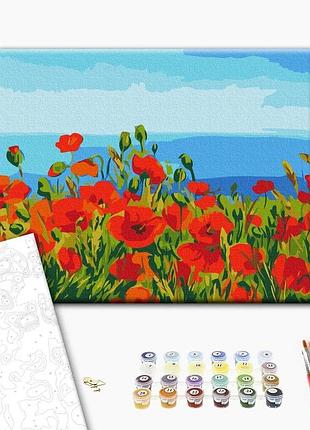 Brushme classic картина по номерам поле маков. клод моне, 30×40 см