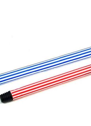 Ручка для швабры, прорезиненная, красно белая 120rez-r-ro тм metalstick