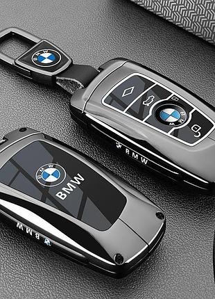Металлический кейс для ключа bmw f-серии, чехол для ключа бмв f10 f15 f20 f22 f25 f30 f32 f33 f36, накладка на ключ бмв графит