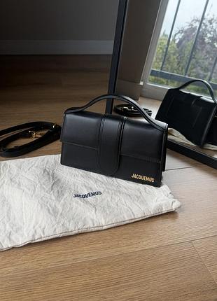 Клатч жіночий jacquemus le grand bambino чорний, 23,5x13x7 см
