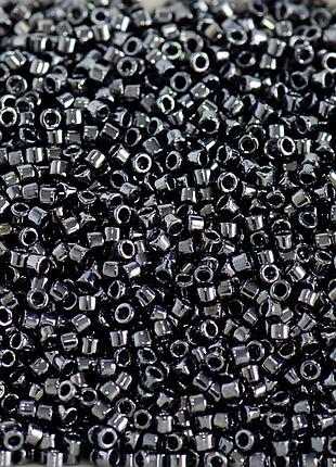 Db-1 бисер miyuki delica beads 11/0 (натуральный гематитовый)
