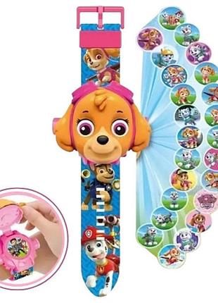Детские часы с 3d проектором 24 изображения щенячий патруль скай - paw patrol