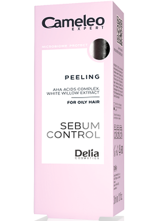 Пілінг для шкіри голови delia cameleo expert sebum control з екстрактом білої верби, 30мл, 30 мл