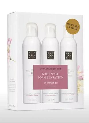 Гель пенка для тела rituals the ritual of sakura foam sensation value pack 3 шт