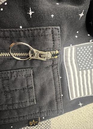 Чоловіче худі alpha industries nasa space shuttle чорне 4