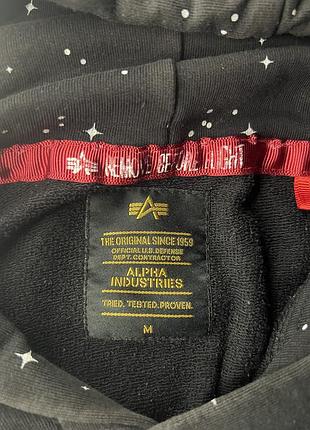 Чоловіче худі alpha industries nasa space shuttle чорне 5
