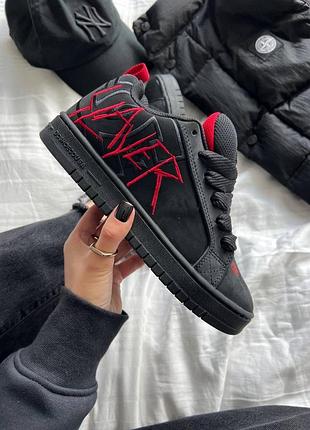 Кросівки dc court graffik slayer (чорно/червоні)🖤❤️