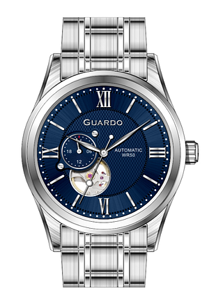Мужские часы guardo luxury collection sa03019-2 стальной корпус водозащита 50 м синий циферблат