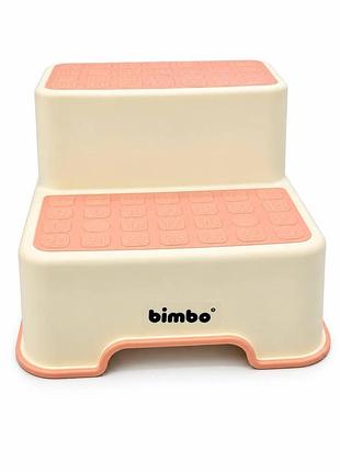 Гр ступені дитячі bimbo 4056-73 (20) колір рожевий, антиковзні накладки, у пакеті
