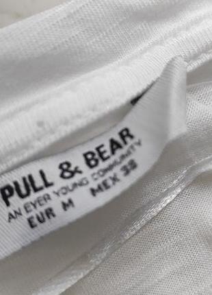 Женская белая футболка pull &amp; bear испания 4