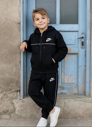 Спортивний костюм для хлопчика nike хакі, утеплений
