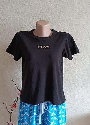 Женская черная футболка chicorée premium collection гг м