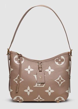 Сумка carryall pm louis bicolor monogram vuitton empreinte leather beige