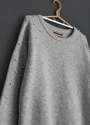 Джемпер с декоративным жемчугом primark 2