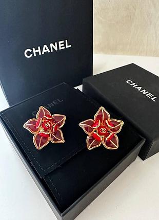 Серьги chanel абстрактные обьемные черенки