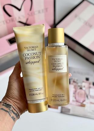 Спрей та лосьйон для тіла coconut passion whipped victoria’s secret