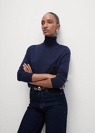 Водолазка свитер с высоким воротником из чистой мериносовой шерсти от marks and spencer