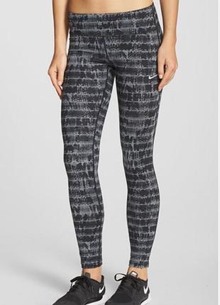 Спортивні лосини в зміїний принт nike dry fit