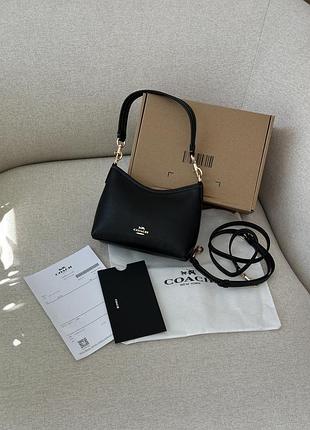 Сумка coach laurel small shoulder bag black 6
