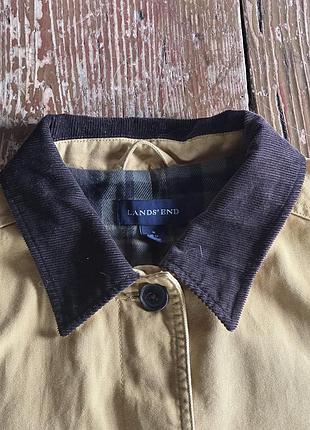 Жіноча куртка land’s end barn jacket гірчичного кольору в стилі barbour