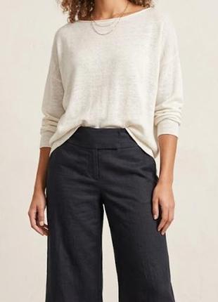Широкі штани-кюлоти h&m, брюки у тонку смужку (l/xl, eur 42) ///40