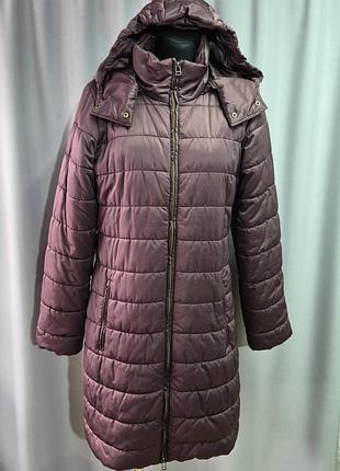Пальто пуховик inwear eur 38 куртка стьобана сливова