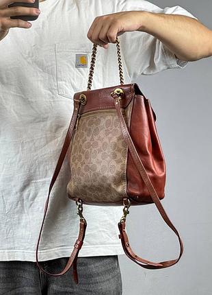 Vintage coach parker convertible  рюкзак сумка ранець портфель наплічник баул шкіра  кейс валіза дорожня міський коач коуч вінтаж  для роботи