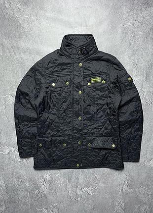 Vintage винтажная женская стьоганая куртка barbour барбур big logo size xl размер хл